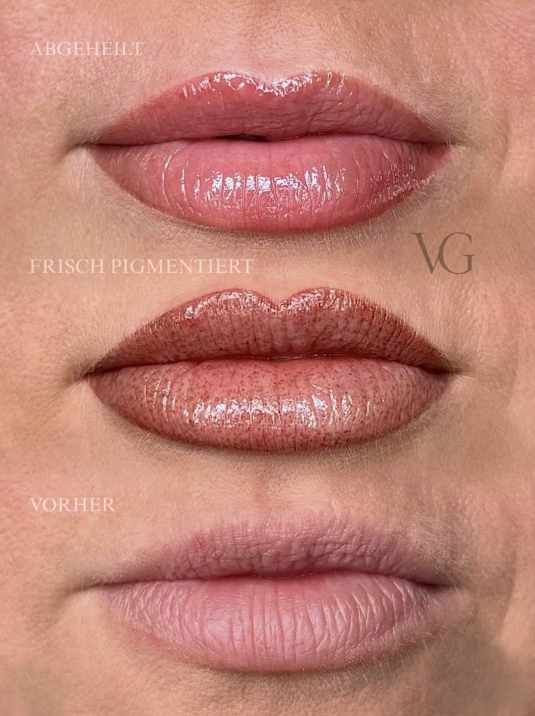 Lippen Teilschattierung
